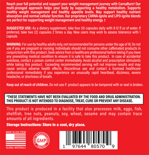 CarnaBurn Capsules 120 count
